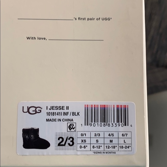 Black infant ugh boots - Picture 4 of 4